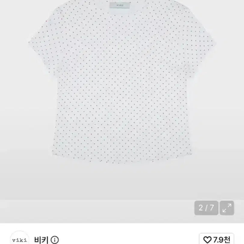 [BUNJANG] Biki White Dot Short Sleeve T-Shirt Red / 새상품 비키 화이트 도트 반팔 티셔츠 레드