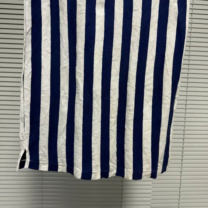 [BUNJANG] F&amp;F Stripe Half Zip-Up Vest / f&amp;f 스트라이프 하프 집업 베스트
