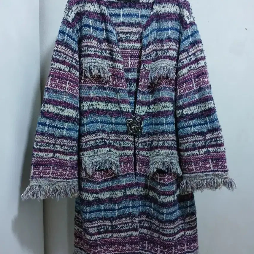 [BUNJANG] DEWL Tweed Knit Oversized Cardigan / 듀엘 트위드니트 오버핏가디건