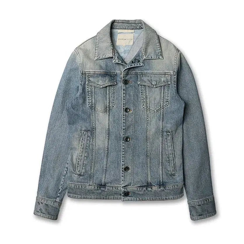 [BUNJANG] Siviglia Light Blue Cotton Denim Trucker Jacket / 시빌리아 [Siviglia] 연청 이태리 코튼 데님 트러커 자켓 청자켓