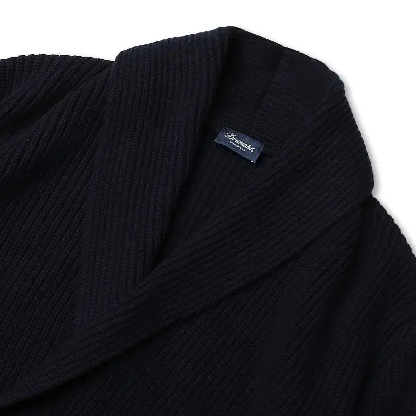 [BUNJANG] Drumohr Navy Lambswool Knit Double Cardigan / 드루모어 [Drumohr] 다크 네이비 램즈울 니트 더블 가디건