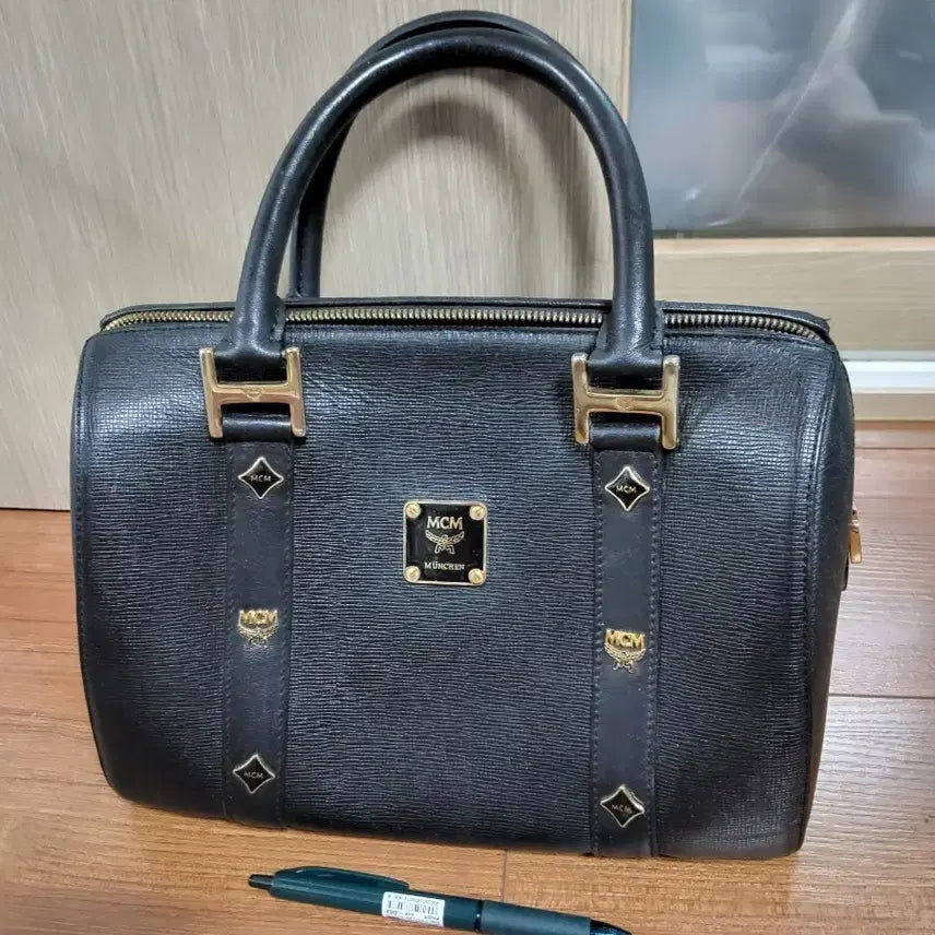 [BUNJANG] MCM Black Boston Bag Tote Bag / MCM 블랙 보스턴백 토트백 가방