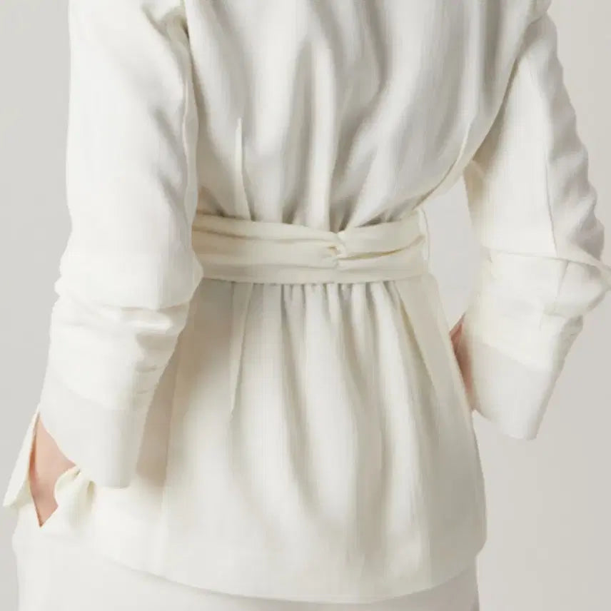 [BUNJANG] TIME Belted Linen Blend Jacket / 한섬 타임  벨티드 린넨 혼방 자켓 88-98-165 사이즈