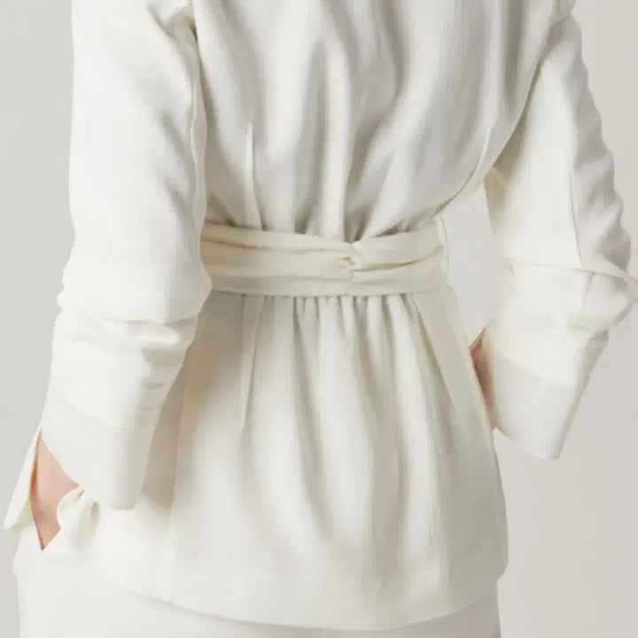 [BUNJANG] TIME Belted Linen Blend Jacket / 한섬 타임  벨티드 린넨 혼방 자켓 88-98-165 사이즈