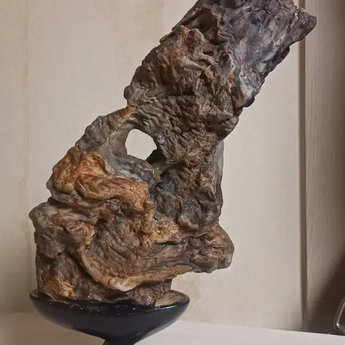 [BUNJANG] Namhangang Choco Piercing Stone with Stand / 수석(쵸코/관통)