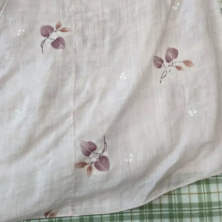 [BUNJANG] Ramie Long Skirt with Floral Pattern / 5ㅡ모시 나몀 스커트  ㅡ허리ㅡ32