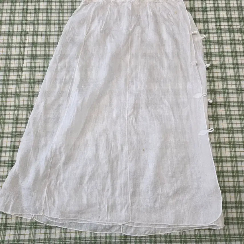 [BUNJANG] Ramie Tie-Knot Wrap Skirt / 5ㅡ모시 매듭단추 랩 스커트  ㅡ허리ㅡ28