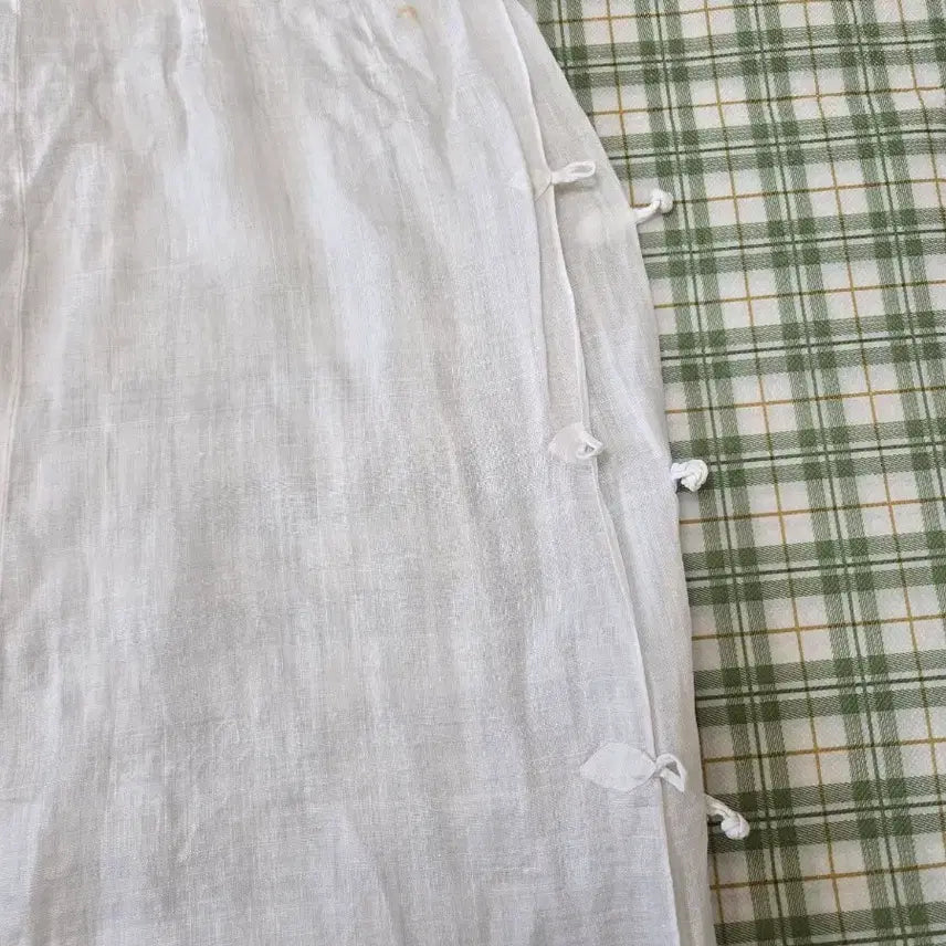 [BUNJANG] Ramie Tie-Knot Wrap Skirt / 5ㅡ모시 매듭단추 랩 스커트  ㅡ허리ㅡ28
