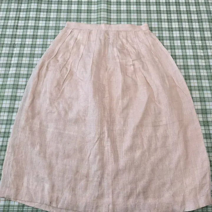 [BUNJANG] Linen Shirring Skirt Beige / 5ㅡ모시 셔링 스커트  ㅡ허리ㅡ27