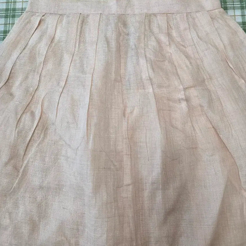 [BUNJANG] Linen Shirring Skirt Beige / 5ㅡ모시 셔링 스커트  ㅡ허리ㅡ27