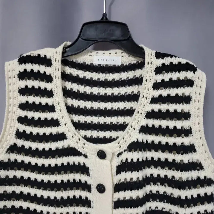 [BUNJANG] Striped Knit Vest / 단가라 니트 조끼 베스트
