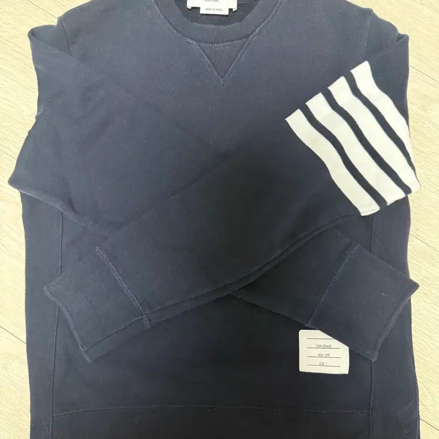 [BUNJANG] Thom Browne Diagonal Sweatshirt Navy Size 2 / 톰브라운 사선 스웨트셔츠 네이비 2사이즈