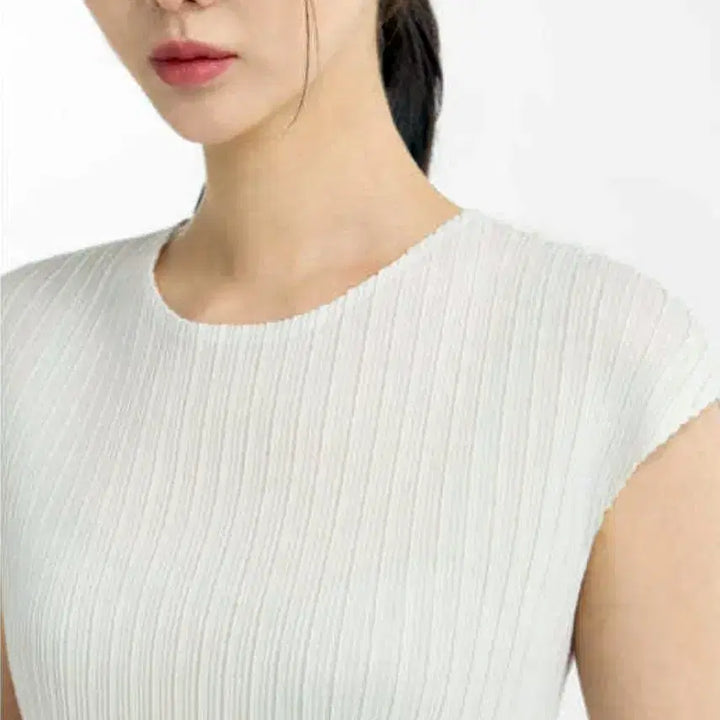 [BUNJANG] PLEATSME Basic Cap Sleeve T-Shirt Free Size / 플리츠미(PLEATSME) 베이직 캡소매 티셔츠 프리사이즈
