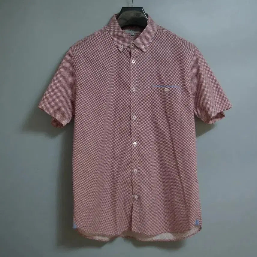 [BUNJANG] Ted Baker Stretch Dot Pattern Button-Down Short-Sleeve Shirt / 테드베이커 반팔 셔츠 100