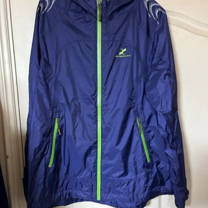 [BUNJANG] CUMBERHOLIC Windbreaker Navy Green Color Block / CUMBERHOLIC 바람막이 네이비 그린 포인트