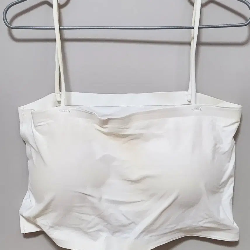 [BUNJANG] White Strap Bra Top 75A / 화이트 끈 브라탑 75A