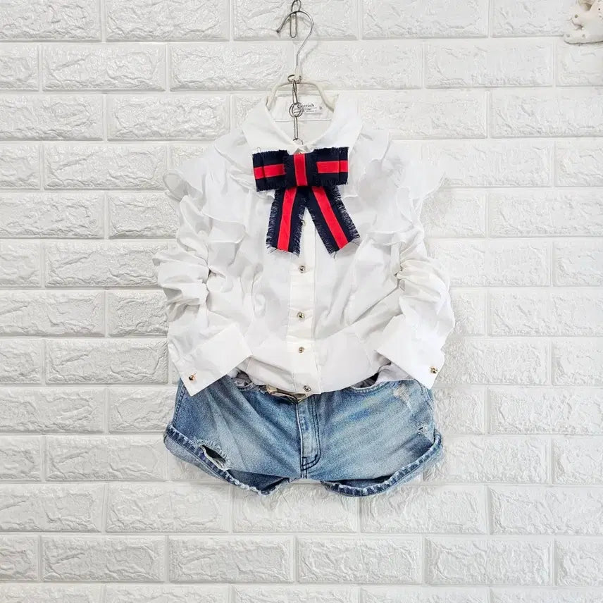 [BUNJANG] White Frill Blouse / 화이트 프릴 블라우스