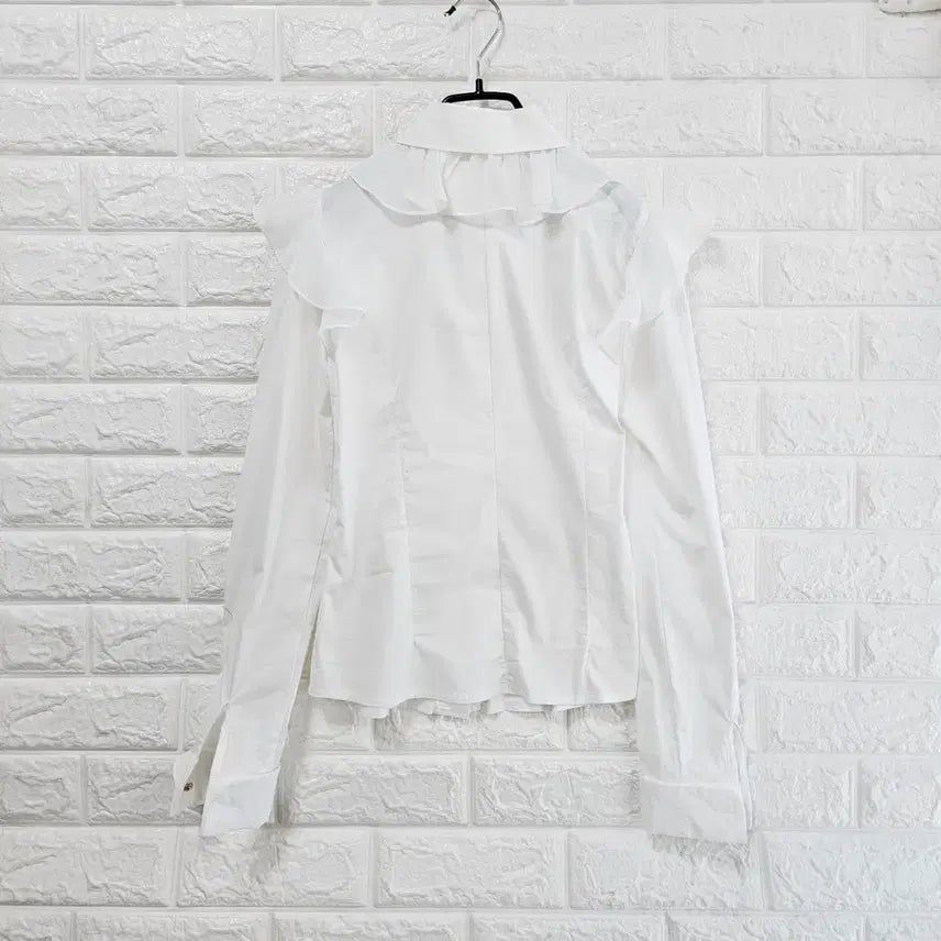 [BUNJANG] White Frill Blouse / 화이트 프릴 블라우스
