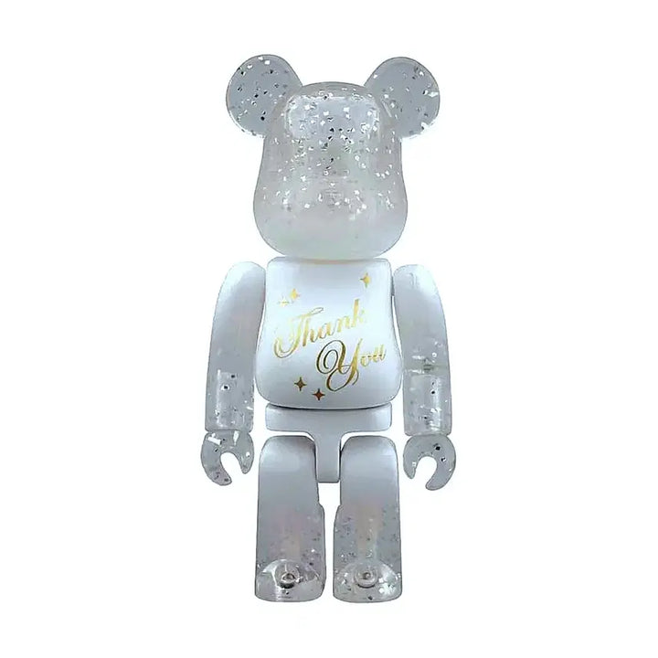 [BUNJANG] Bearbrick Greeting Thank You 100% Translucent Glitter / 베어브릭 인사말 THANK YOU 100% 투명 글리터