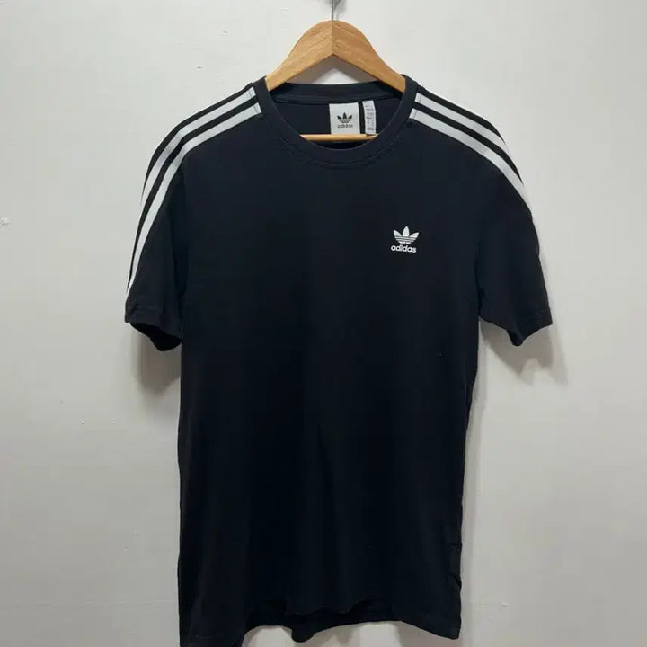 [BUNJANG] Adidas Three Stripes Black T-Shirt L / 아디다스 삼선 검정 반팔 티셔츠 L