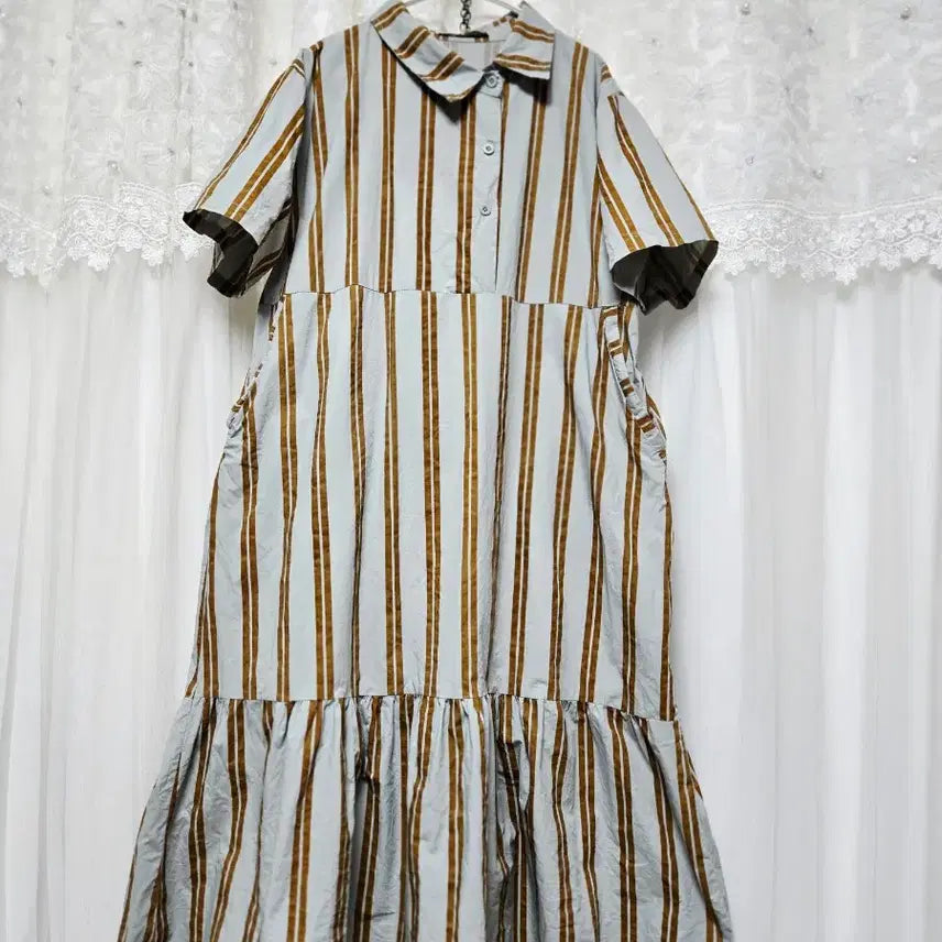 [BUNJANG] Collared Long Dress / 카라 롱원피스