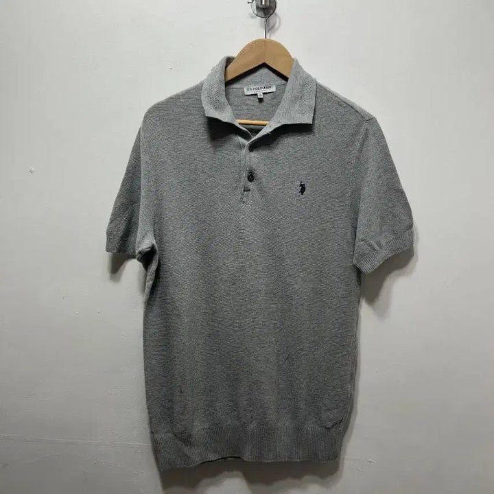 [BUNJANG] U.S. Polo Assn. Gray Short-Sleeve Knit XL / 유에스폴로 어씬 그레이 반팔 니트 XL