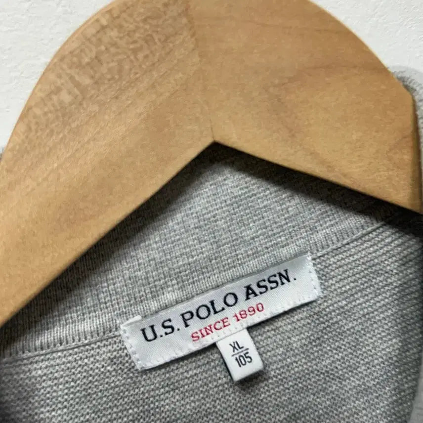 [BUNJANG] U.S. Polo Assn. Gray Short-Sleeve Knit XL / 유에스폴로 어씬 그레이 반팔 니트 XL