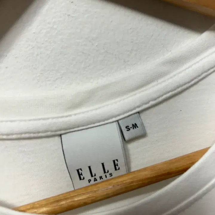 [BUNJANG] Elle Paris Printing Short Sleeve T-Shirt White M / 엘르 파리 프린팅 반팔 티셔츠 화이트 M
