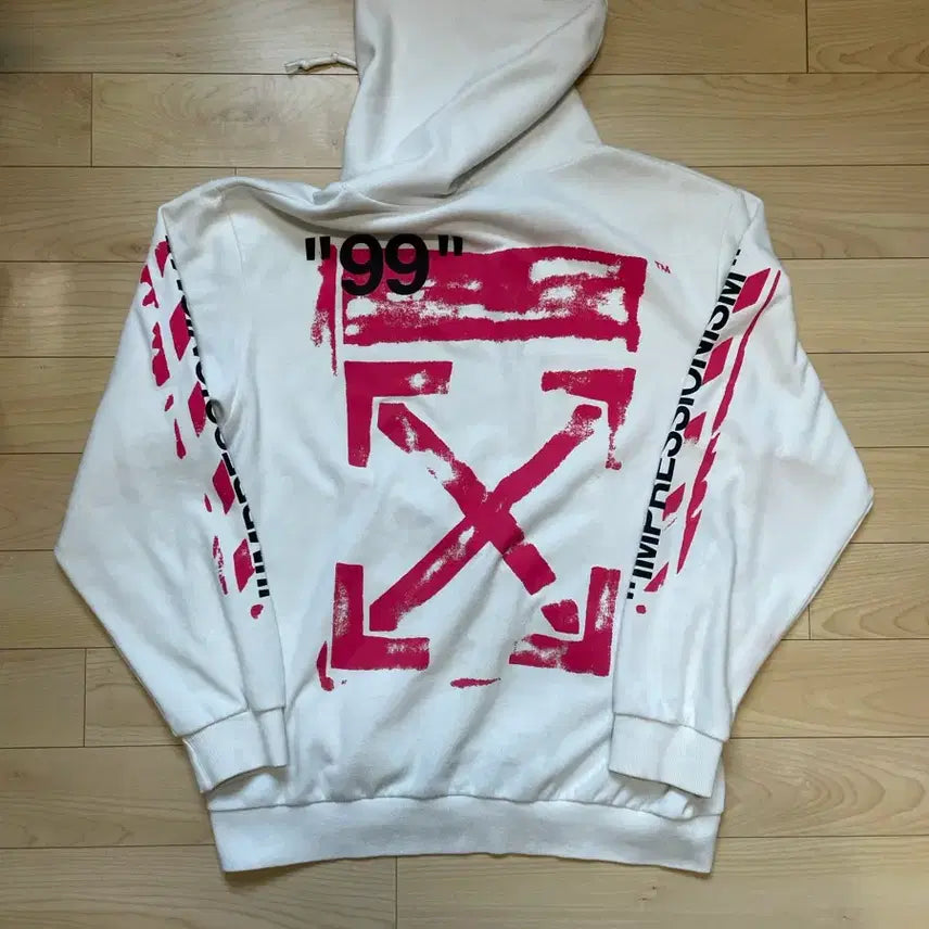 [BUNJANG] Off-White Printed Hoodie / 오프화이트 후드티