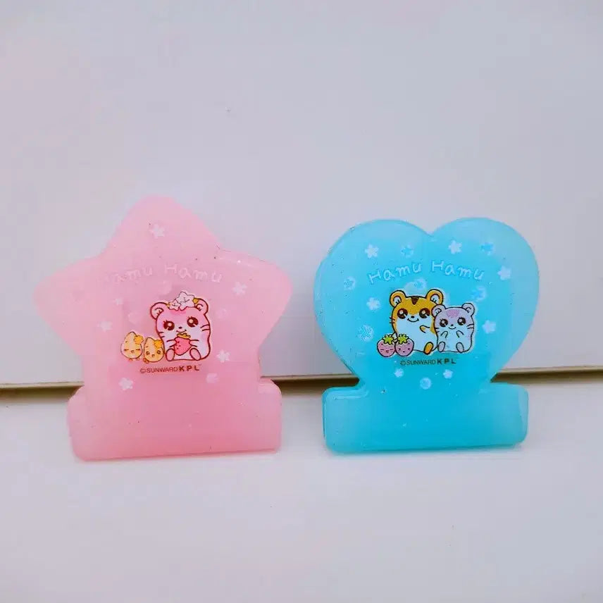 [BUNJANG] Hamuhamu Star Heart Clips / (마지막 세일)[고전문구] 하무하무 별 하트 집게