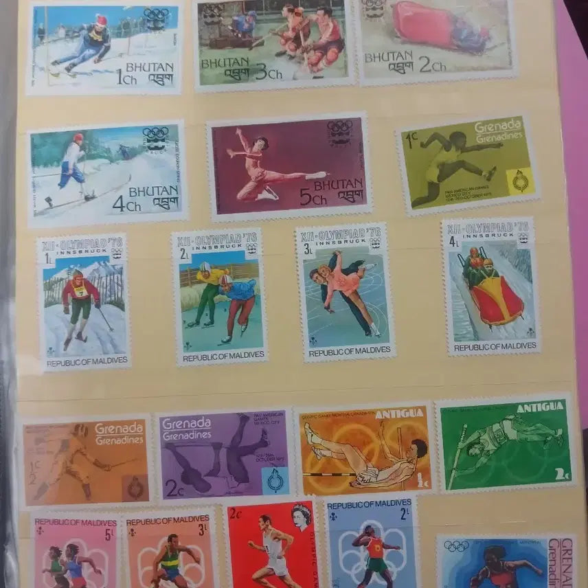 [BUNJANG] Rare International Olympic Commemorative Stamp Set (1976) / 희귀 해외 올림픽 기념 우표 세트 (1976년)*각2000원