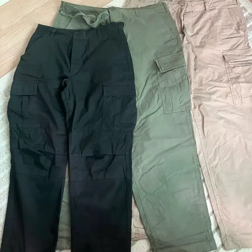 [BUNJANG] Uniqlo &amp; Rothco Cargo Pants Bundle / [3장가격] 유니클로 카고바지 XL , 로스코 카고바지 S-R