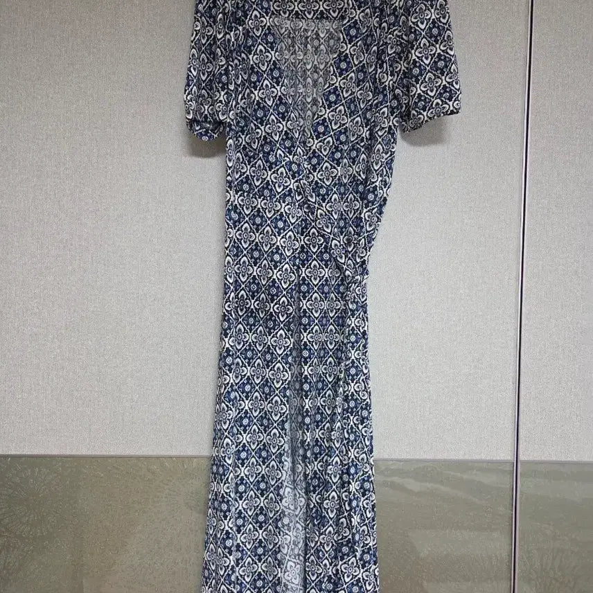 [BUNJANG] Plastic Island Wrap Style Long Dress / 플라스틱아일랜드 랩원피스