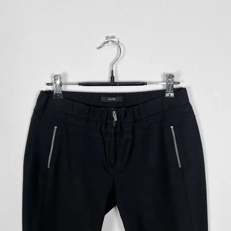 [BUNJANG] System Black Banding Span Pants / 시스템/밴딩 스판 블랙 바지 여64 55 S/라덴