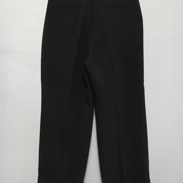 [BUNJANG] Black Roll-up Wide Pants / 검정색 롤업 와이드 팬츠
