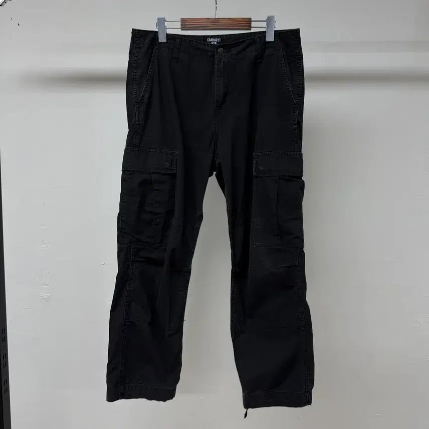 [BUNJANG] Carhartt Ripstop Cargo Pants Black 32x32 / 칼하트 립스탑 카고팬츠 블랙 32x32 워크팬츠 JS51