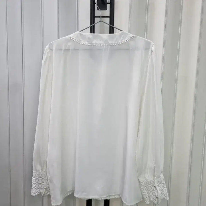 [BUNJANG] White Lace Blouse / 화이트 레이스 셔츠 블라우스