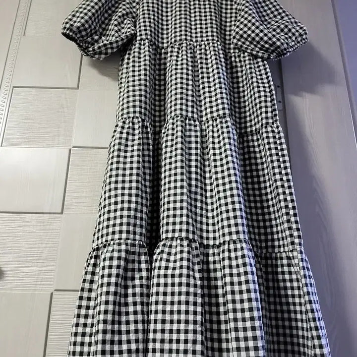 [BUNJANG] Gingham Check Long Dress / 체크 롱원피스
