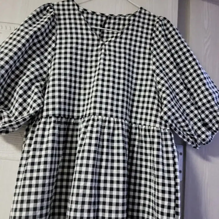 [BUNJANG] Gingham Check Long Dress / 체크 롱원피스