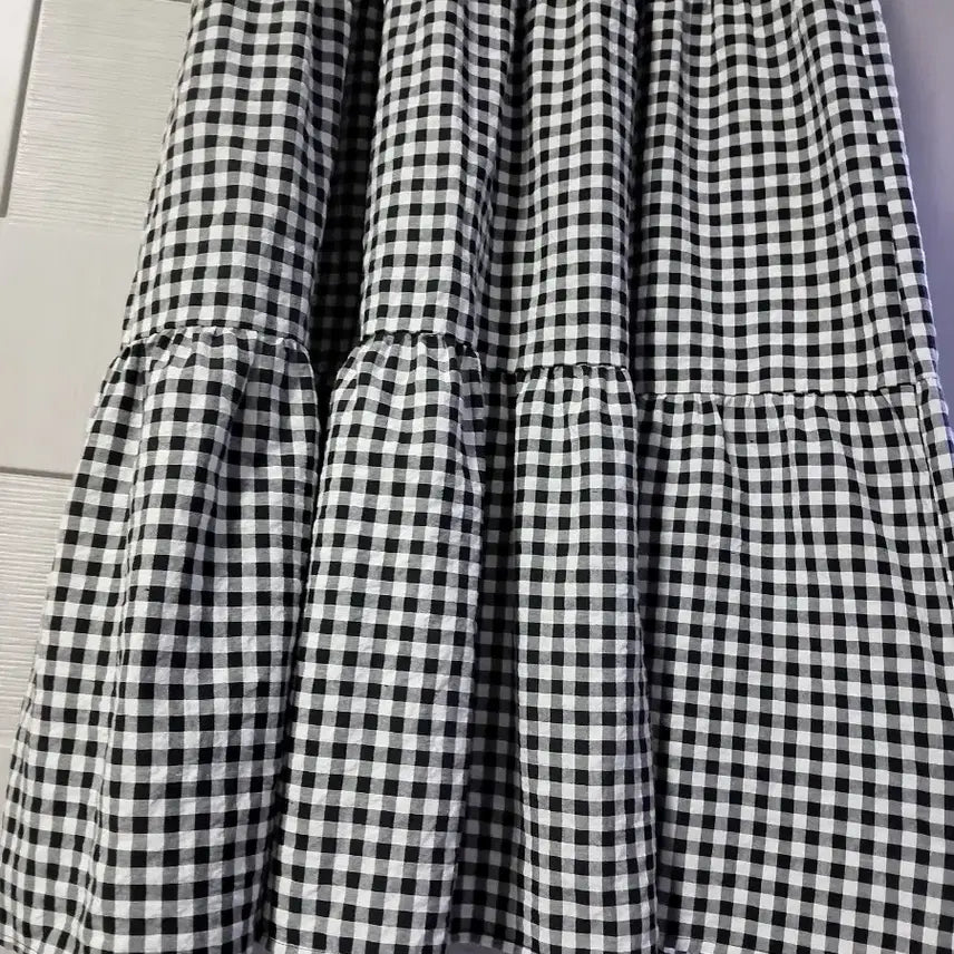 [BUNJANG] Gingham Check Long Dress / 체크 롱원피스