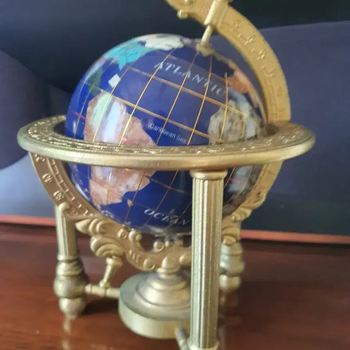 [BUNJANG] Lapis Lazuli Gemstone Globe with Stand / 라피스 라즐리 준보석으로 제작된 지구본