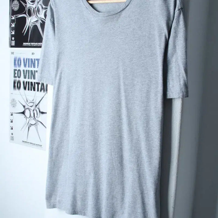 [BUNJANG] Tommy Hilfiger Basic T-Shirt Grey (L-XL) / (L-XL) 타미힐피거 반팔 티셔츠 그레이 무지 기본-75AE