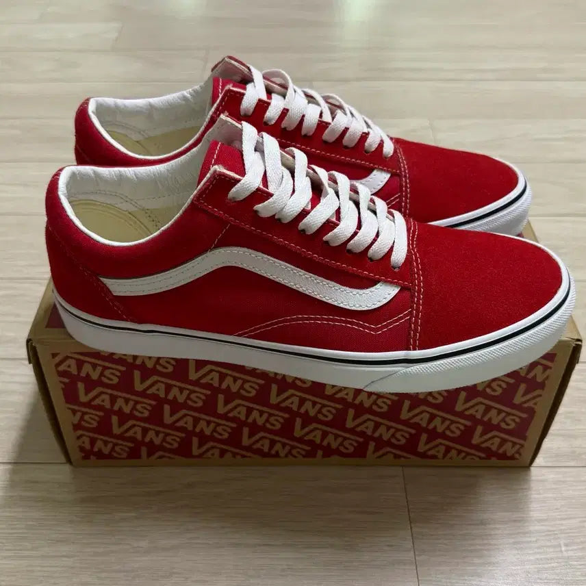 [BUNJANG] Vans Old Skool Racing Red Shoes / 반스 올드스쿨 레이싱 레드 - 270 사이즈