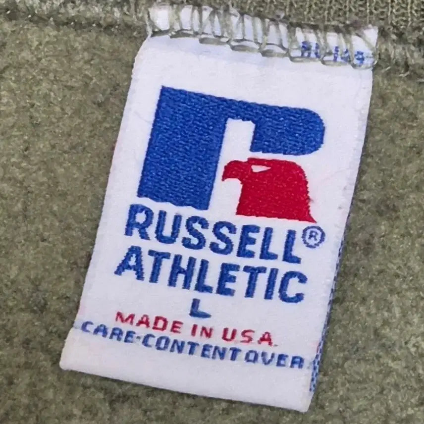 [BUNJANG] 90s Russell Athletic Olive Green Sweatshirt / [L]90S US Made 러셀 올리브그린 스웻 -335