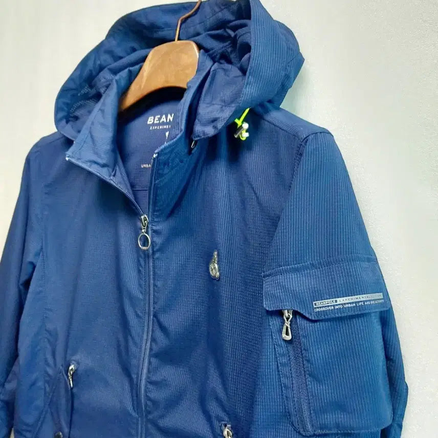 [BUNJANG] Beanpole Hooded Zip-Up Jacket Navy / 새제품급/빈폴 후드집업자켓95 여름자켓 바이크 춘하