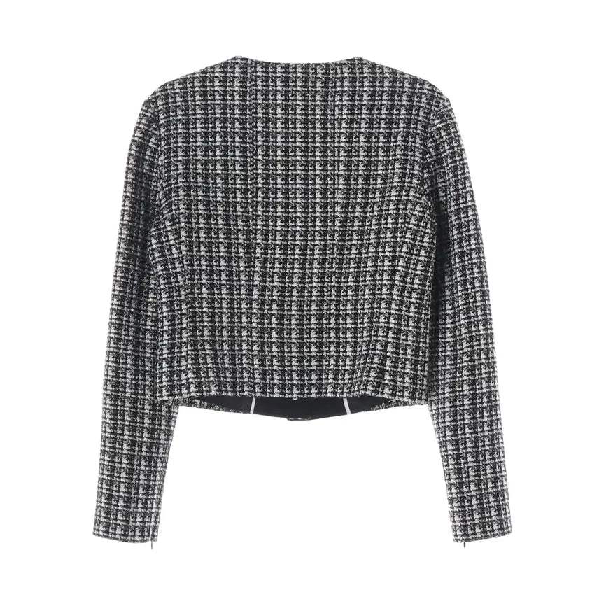 [BUNJANG] SIE 25SS Eve Round Tweed Jacket Black Mix / 시에 SIE 25SS 이브 라운드 트위드 재킷 블랙 믹스