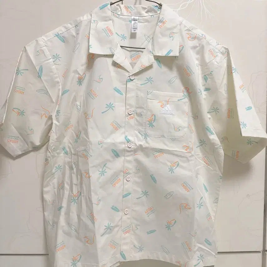 [BUNJANG] Adidas Pattern Short Sleeve Shirt / 아디다스 패턴 반팔 셔츠