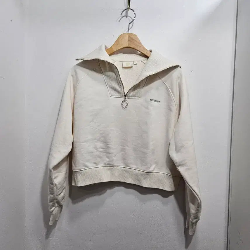 [BUNJANG] Covernat Ivory Half-Zip Sweatshirt S / 커버낫 아이보리 하프집업 맨투맨, 아이보리 S