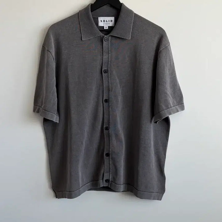 [BUNJANG] Solid Homme Washed Short Sleeve Shirt (Size 48) / 솔리드옴므 워싱 반팔셔츠 48