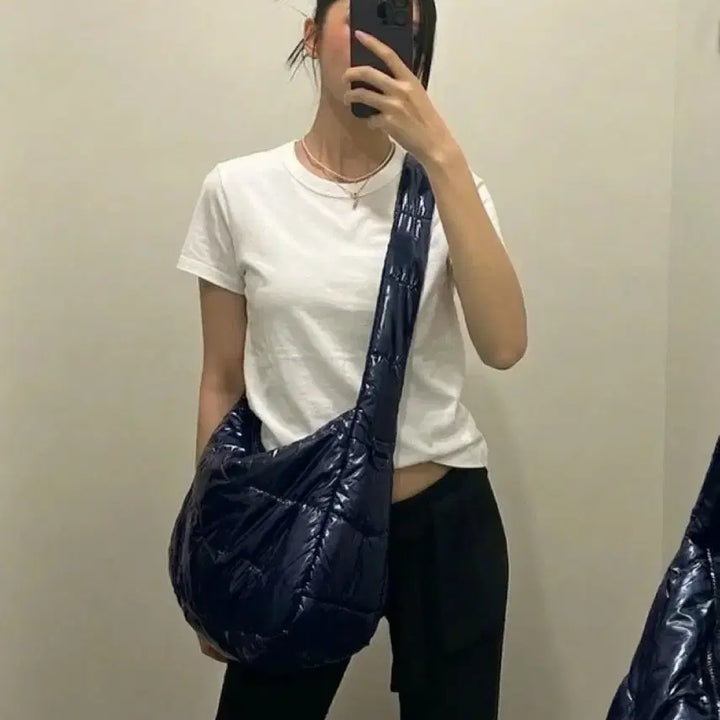 [BUNJANG] DEINET Cloud Middle Shoulder Bag Cream/Pink / DEINET 다이닛 가방 클라우드 미들 숄더백 크림/핑크 마뗑킴